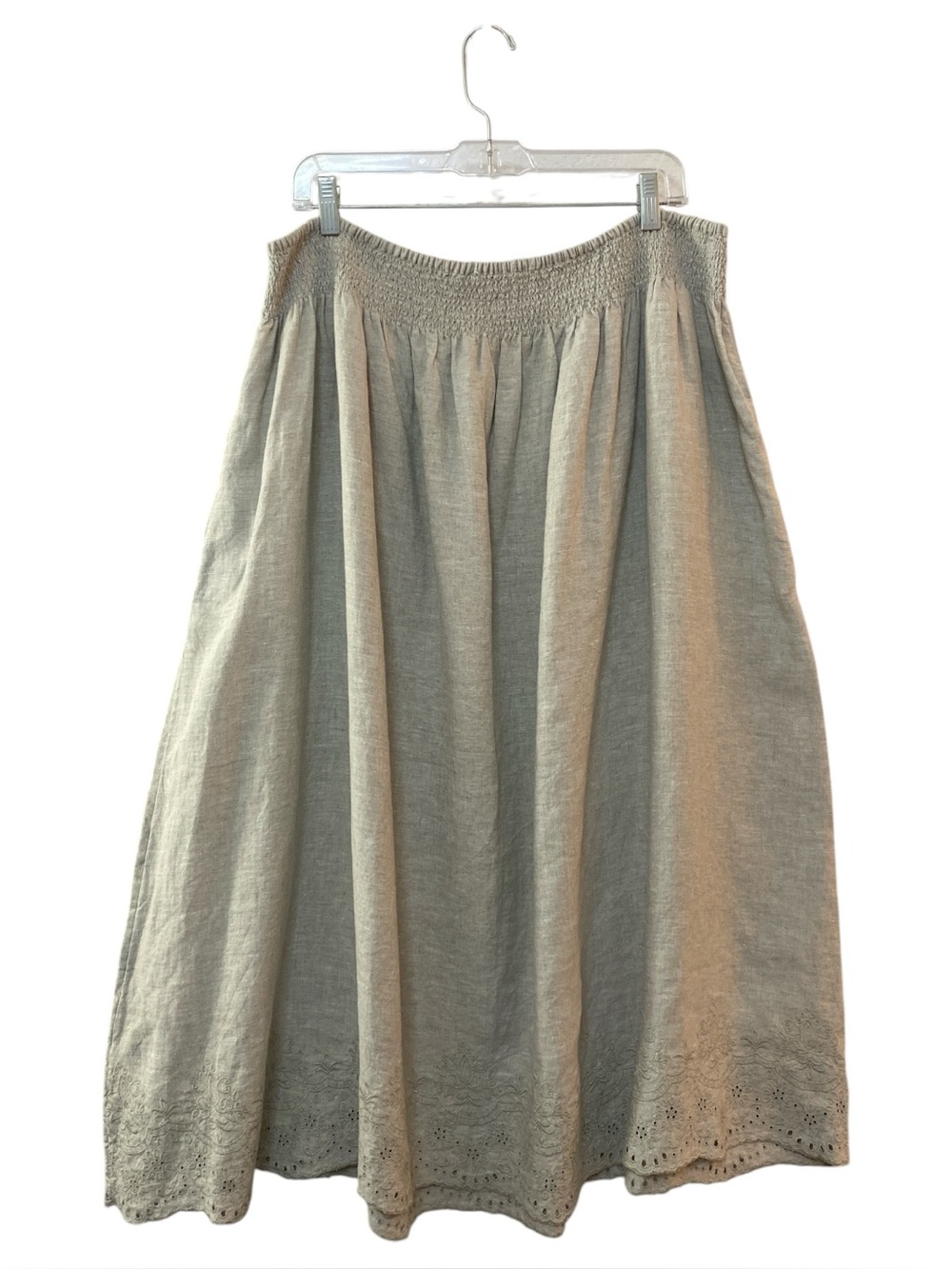 Chico's Linen A-line Midi Skirt Size 16 (Chico's Sz 3) NWT Feminine Cottagecore